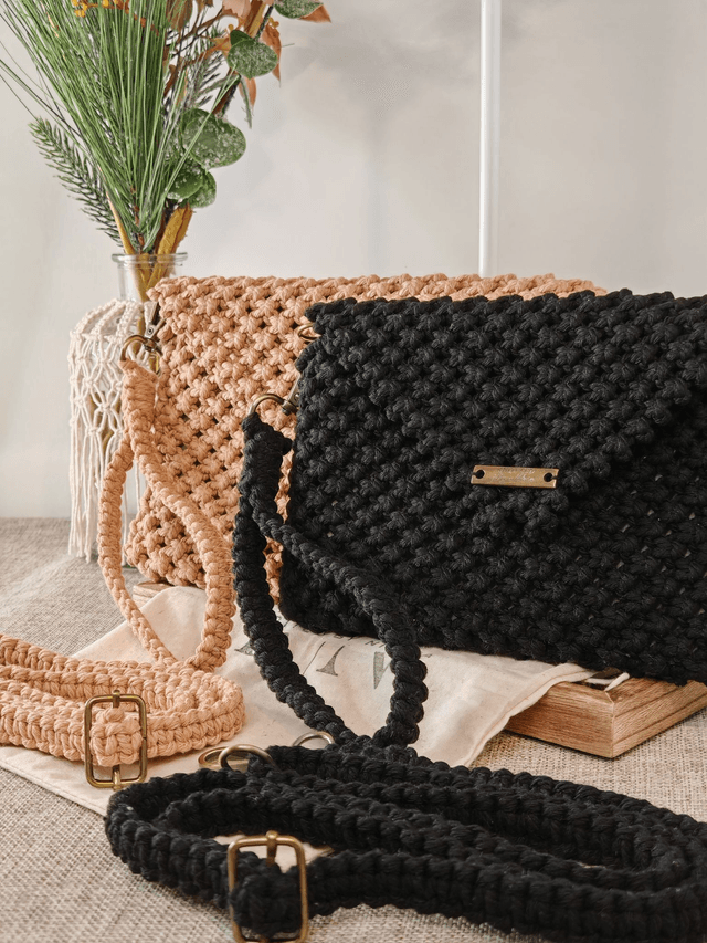 Black Clutch with Adjustable Strap 