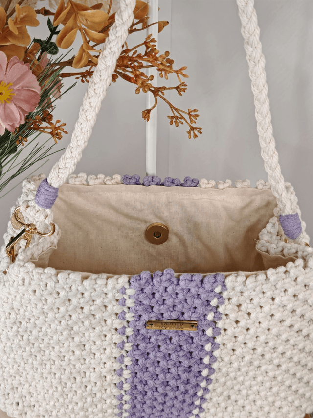 Amethyst aura tote