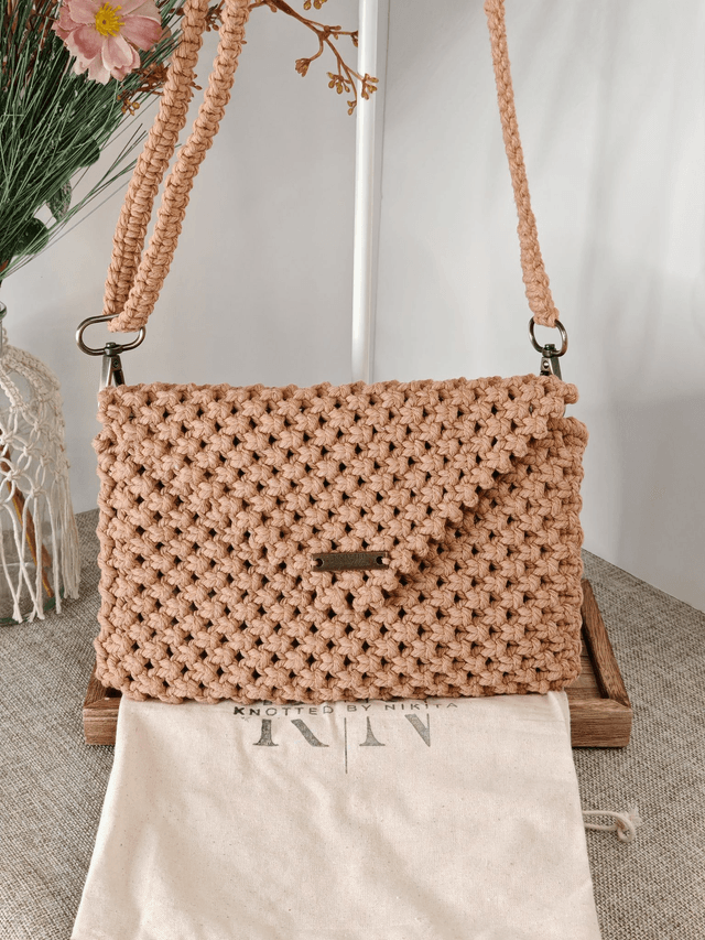 Nude Clutch with Adjustable Strap 