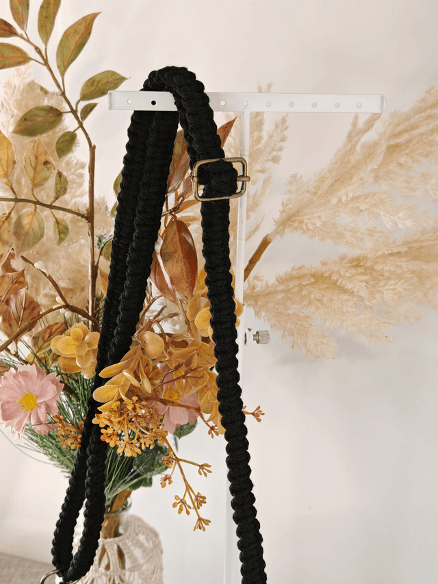 Black Clutch with Adjustable Strap 