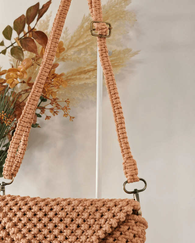 Nude Clutch with Adjustable Strap 