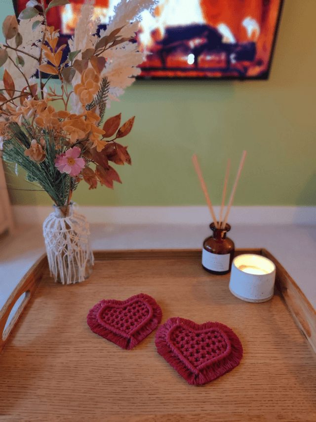 Love heart Coasters (Set of 2)